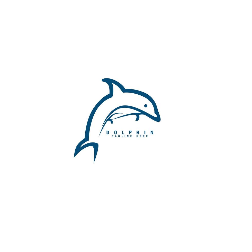 logotipo de delfín concepto moderno diseño impresionante vector