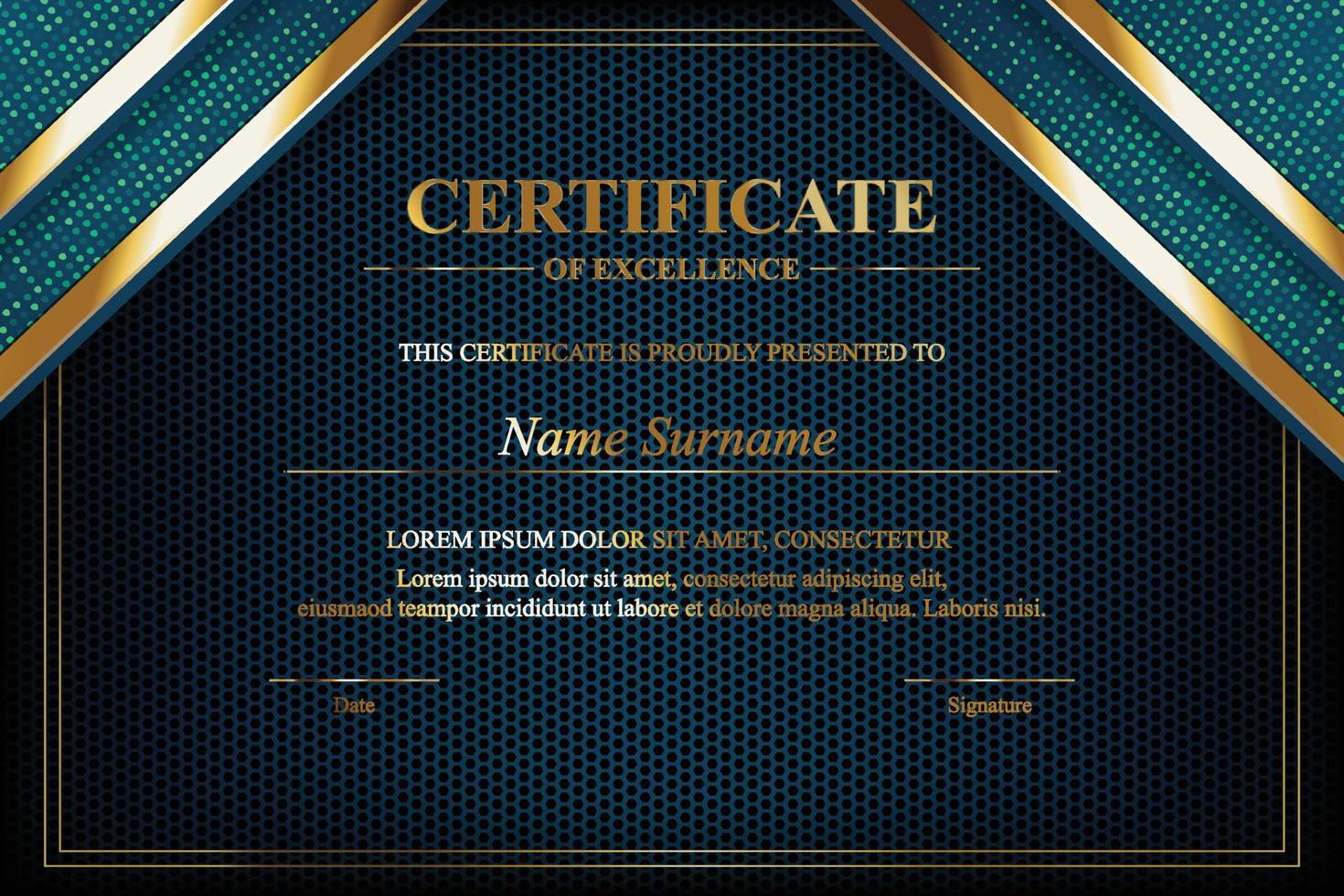 Creative Certificate of Appreciation Award Template vector