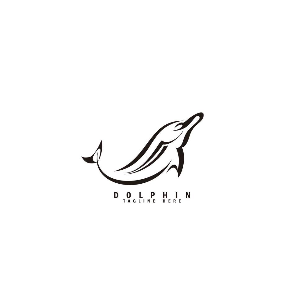 dolphin logo modern concept awesome design vector