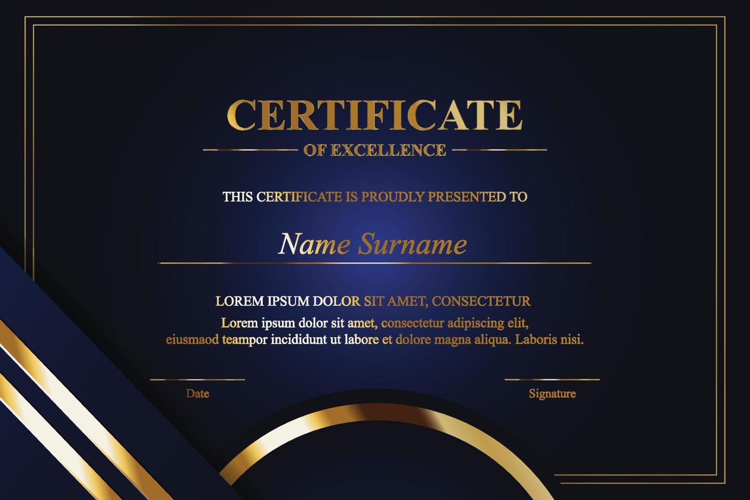 Creative Certificate of Appreciation Award Template vector