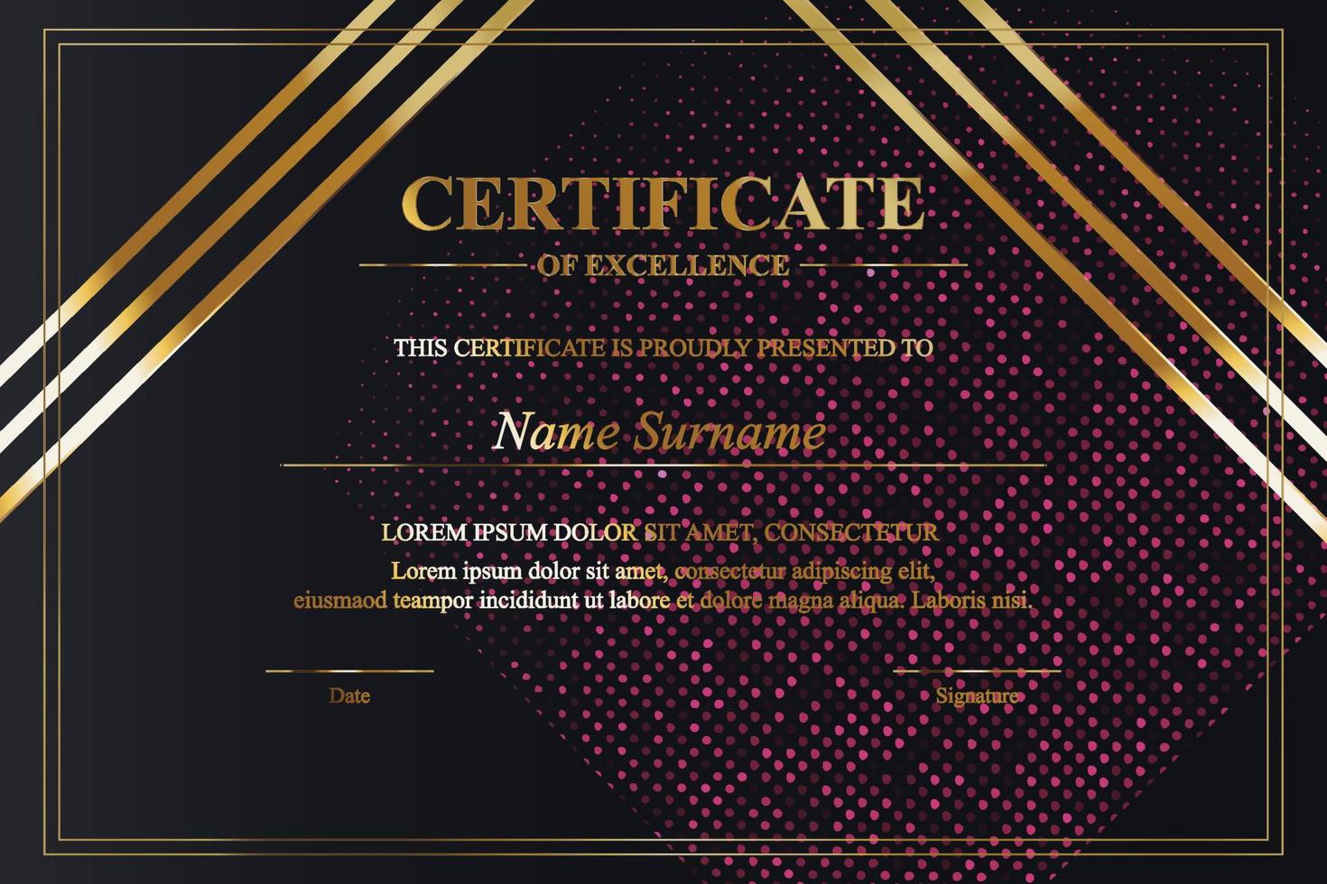 Creative Certificate of Appreciation Award Template vector