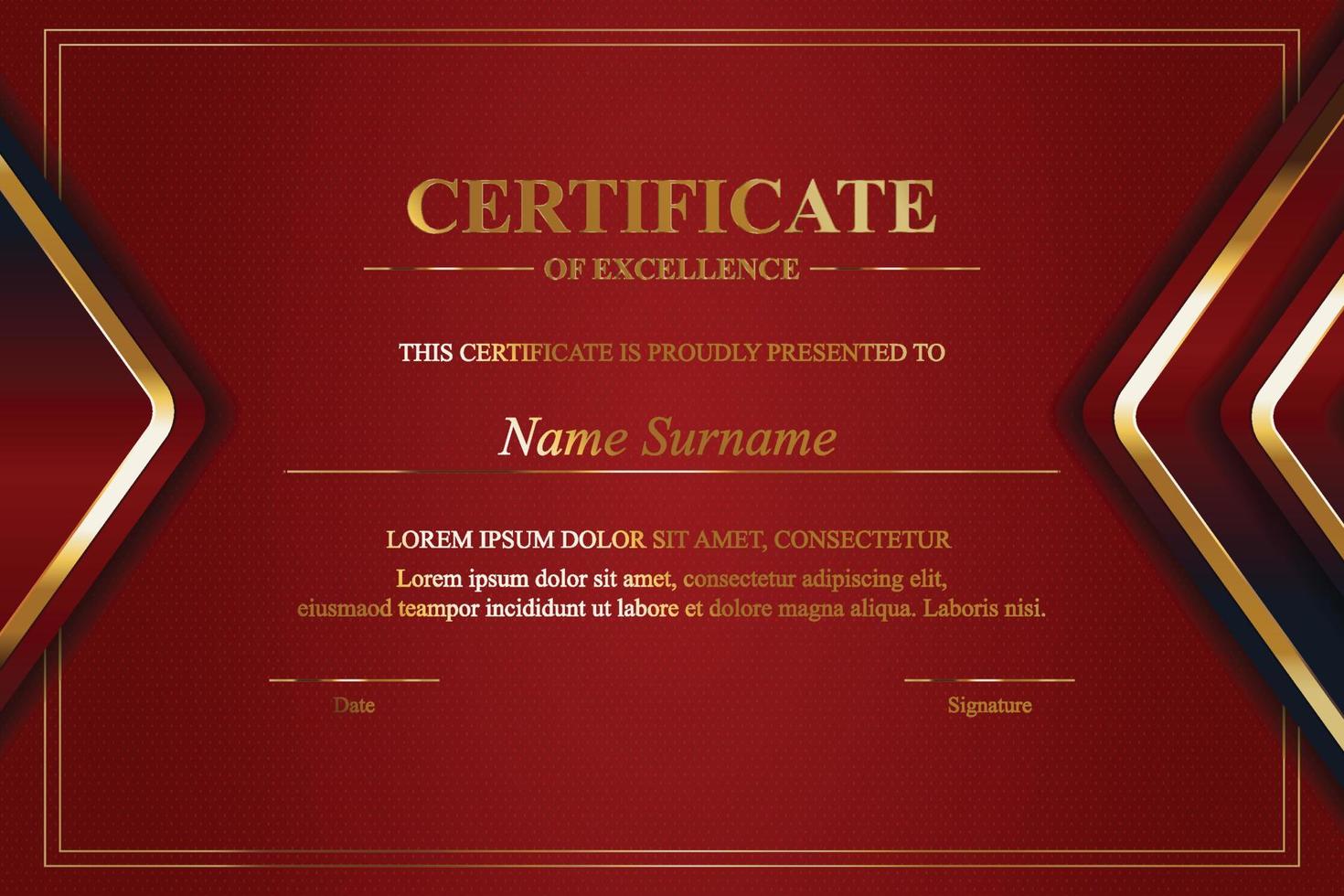 Creative Certificate of Appreciation Award Template vector