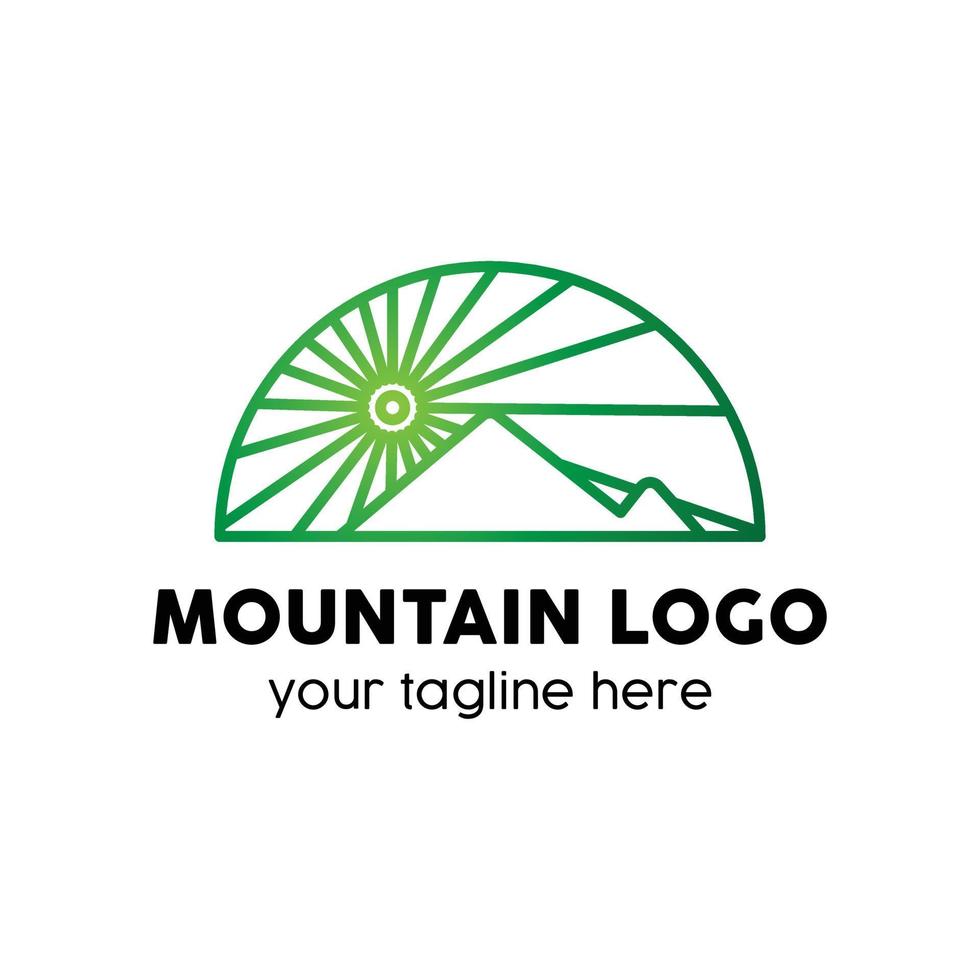 concepto de diseño moderno de logotipo de montaña vector