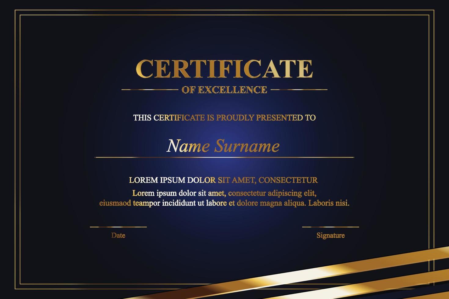 Creative Certificate of Appreciation Award Template vector