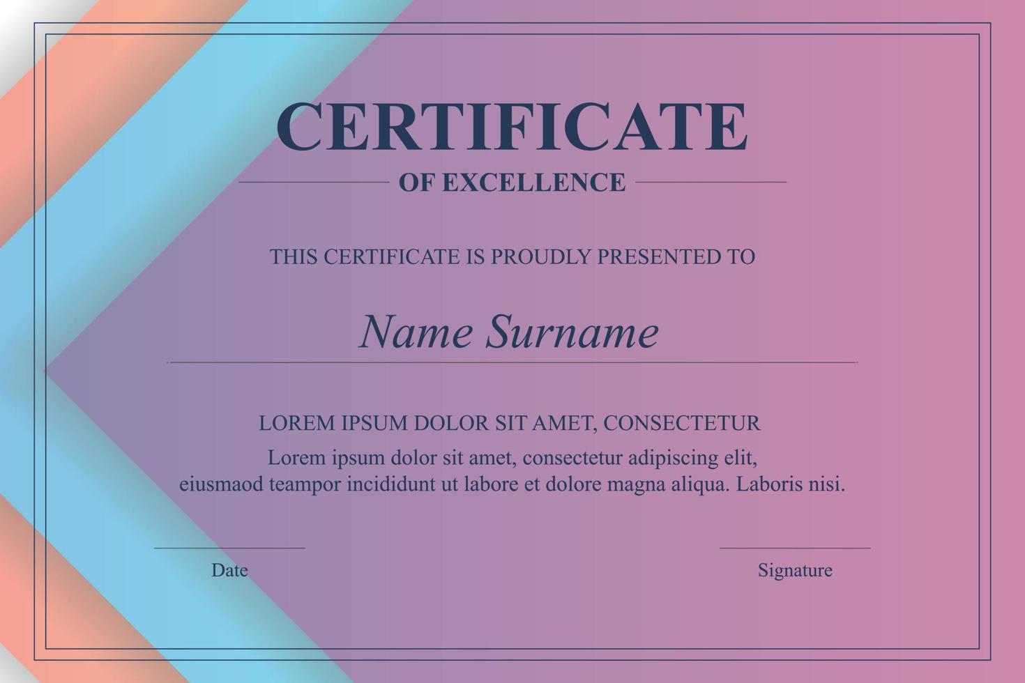 Creative Certificate of Appreciation Award Template vector