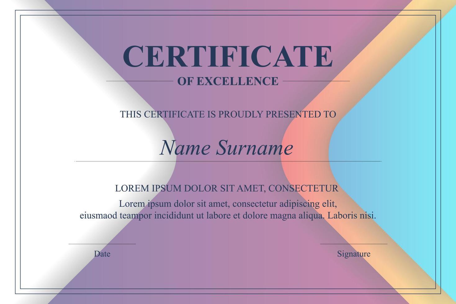 Creative Certificate of Appreciation Award Template vector