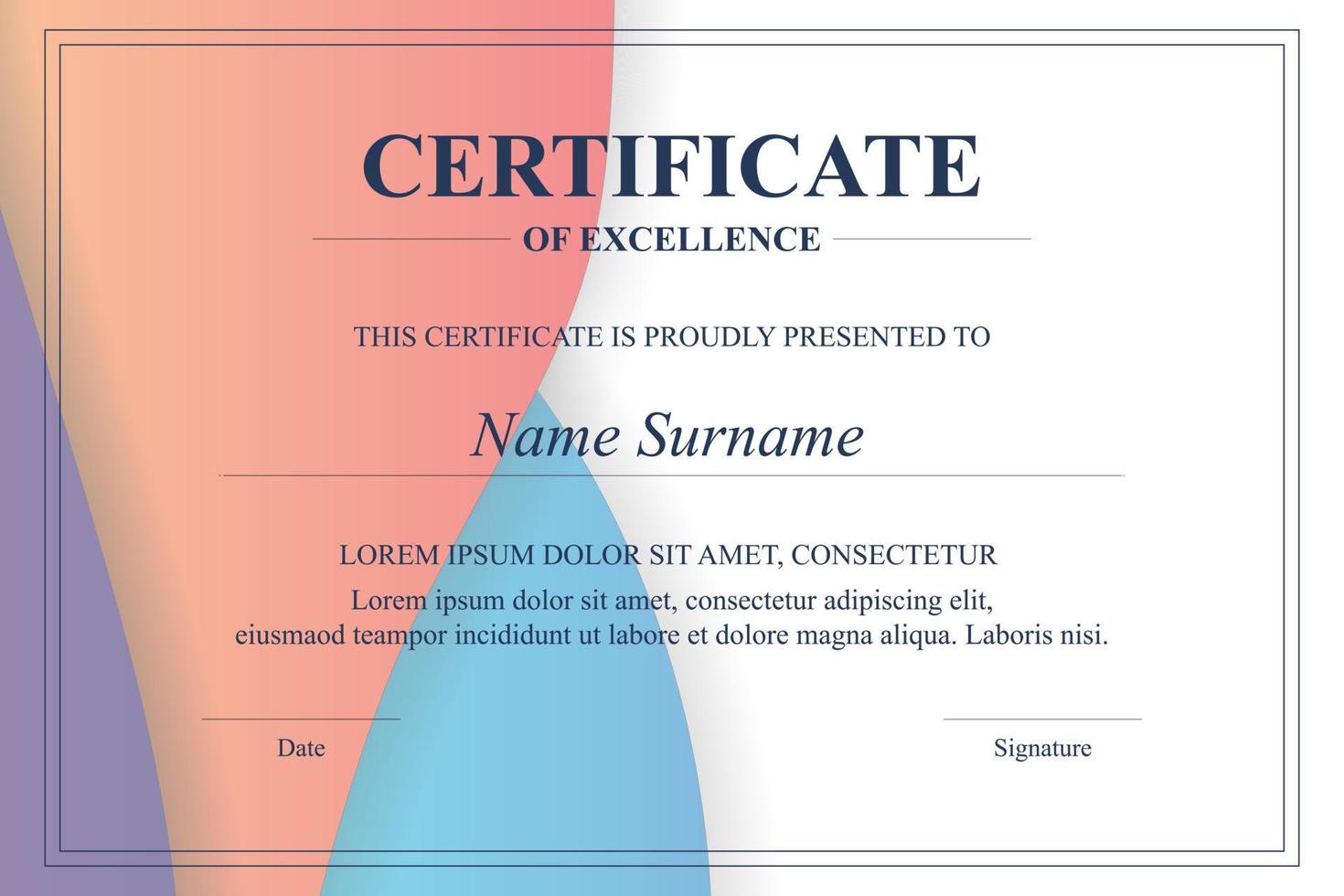 Creative Certificate of Appreciation Award Template vector