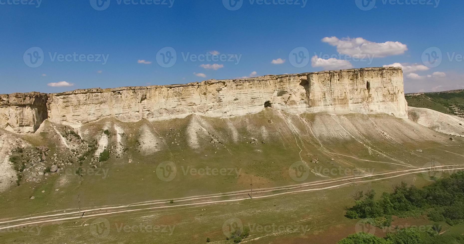 Aerial view of the mountain landscape in the Crimea. photo