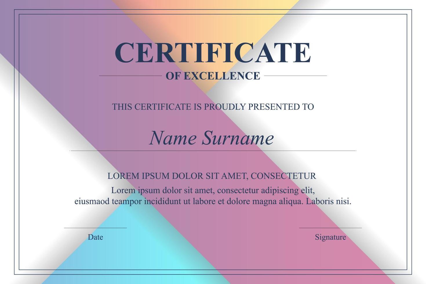 Creative Certificate of Appreciation Award Template vector