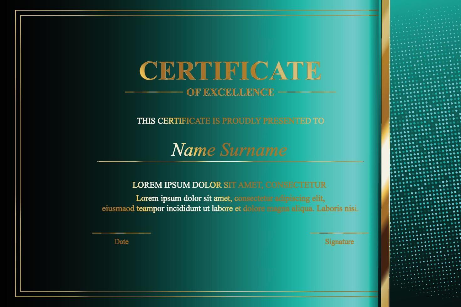 Creative Certificate of Appreciation Award Template vector