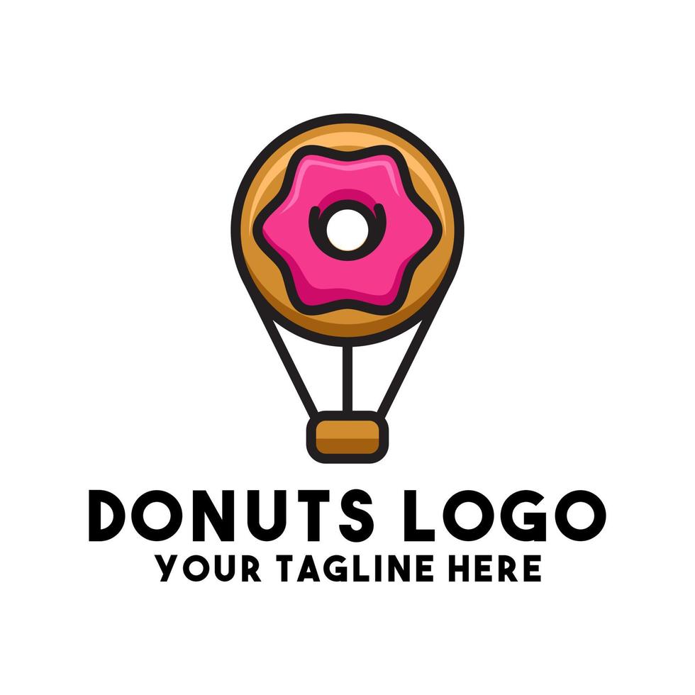 donuts cake modern logo concept vector