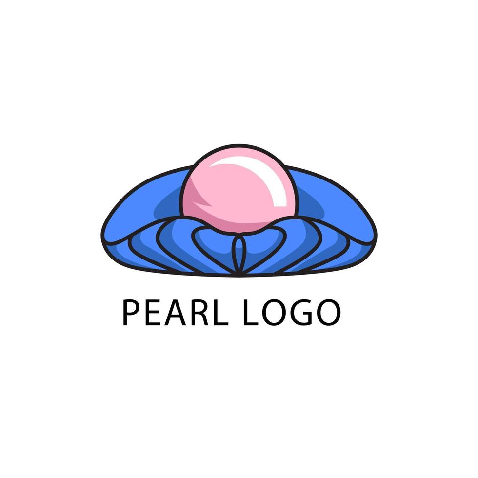 concepto de diseño de logotipo de perla arte moderno vector