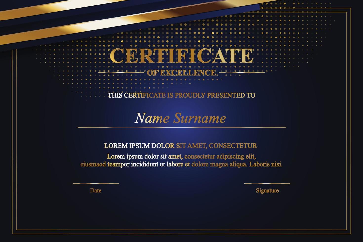 Creative Certificate of Appreciation Award Template vector