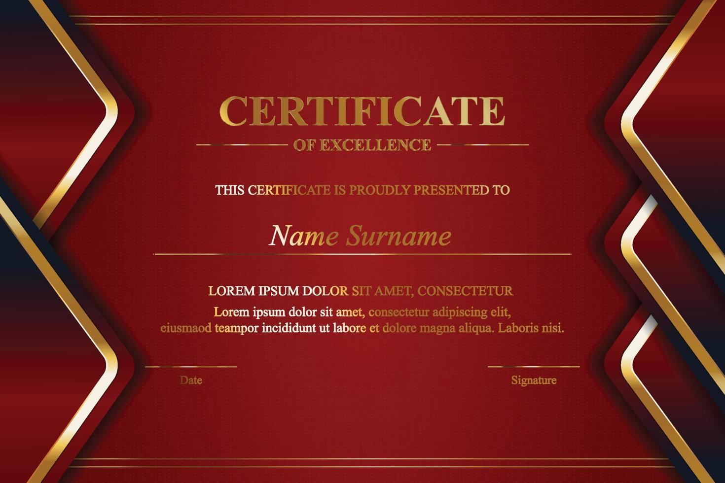 Creative Certificate of Appreciation Award Template vector