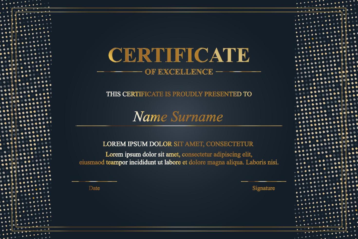 Creative Certificate of Appreciation Award Template vector