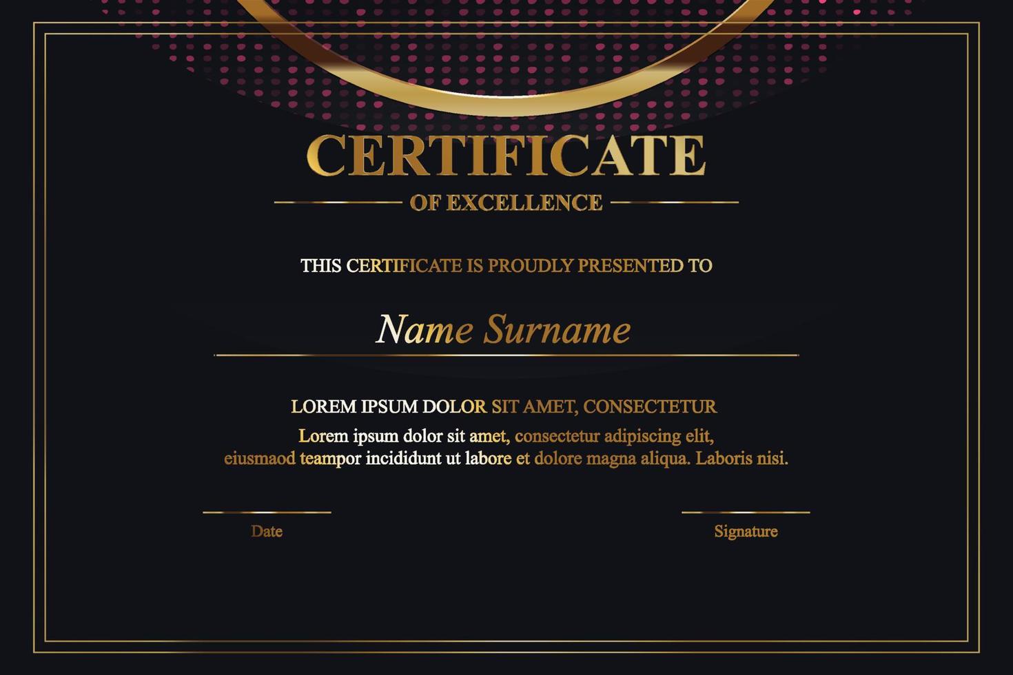 Creative Certificate of Appreciation Award Template vector