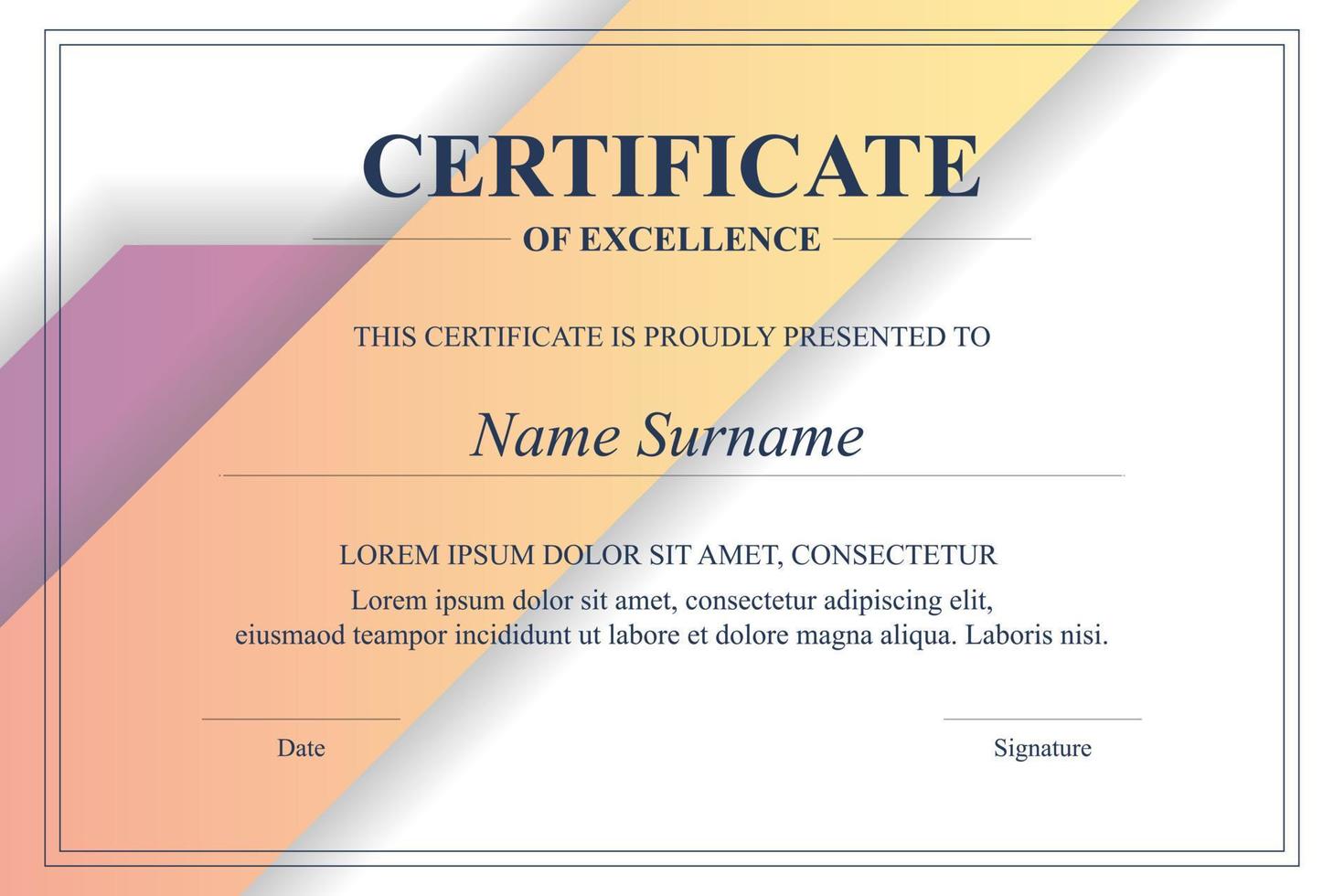 Creative Certificate of Appreciation Award Template vector