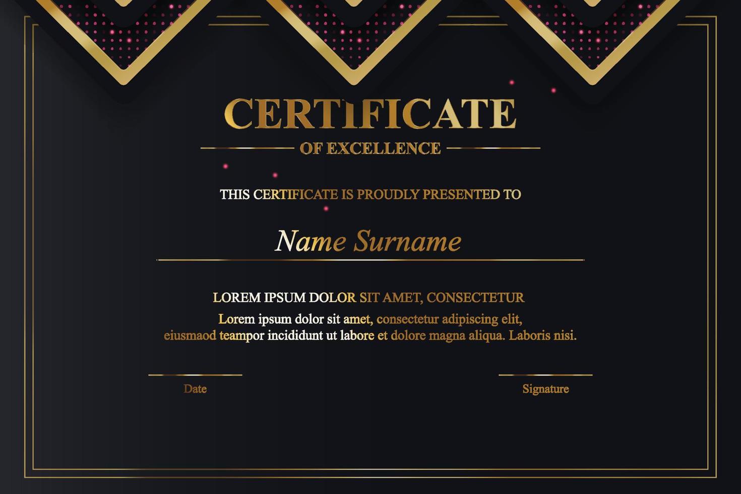 Creative Certificate of Appreciation Award Template vector