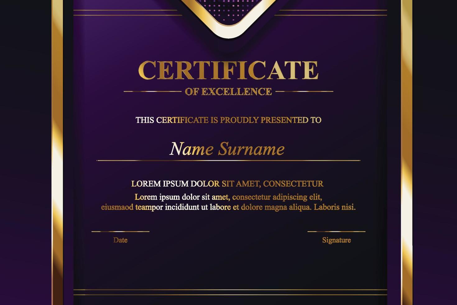 Creative Certificate of Appreciation Award Template vector