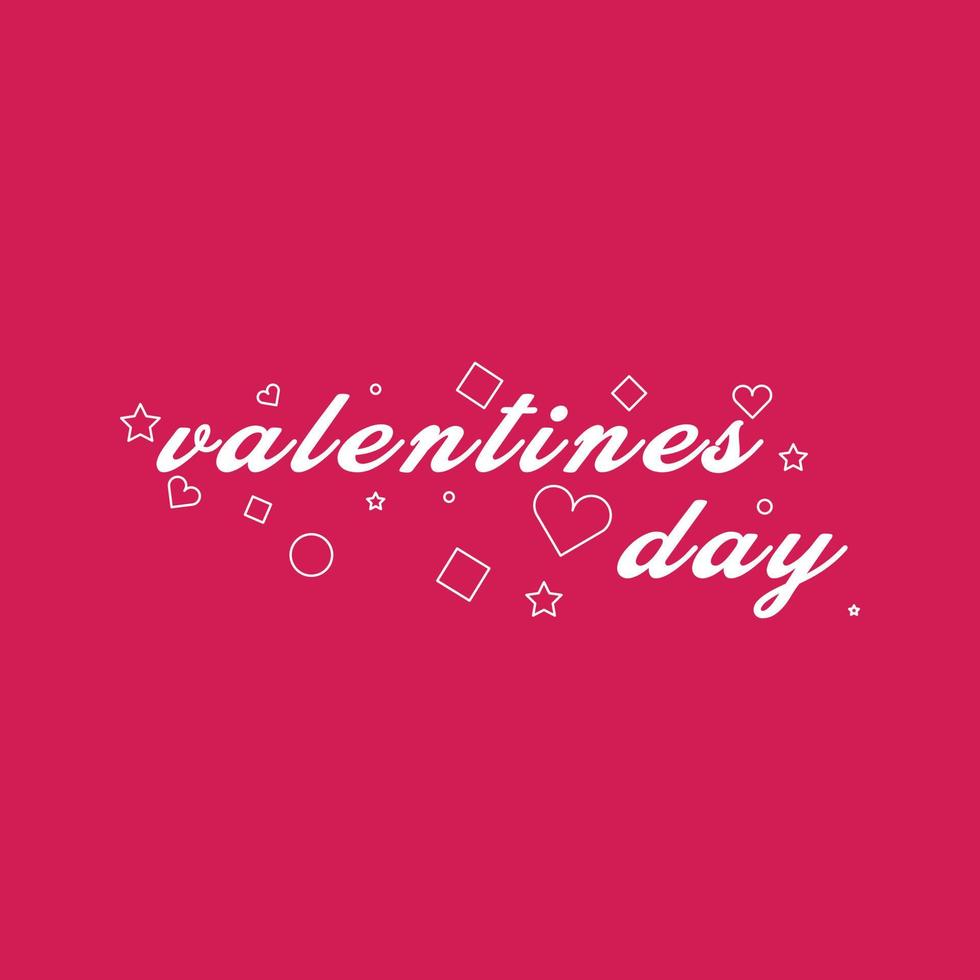 valentines day logo design concept typo vector