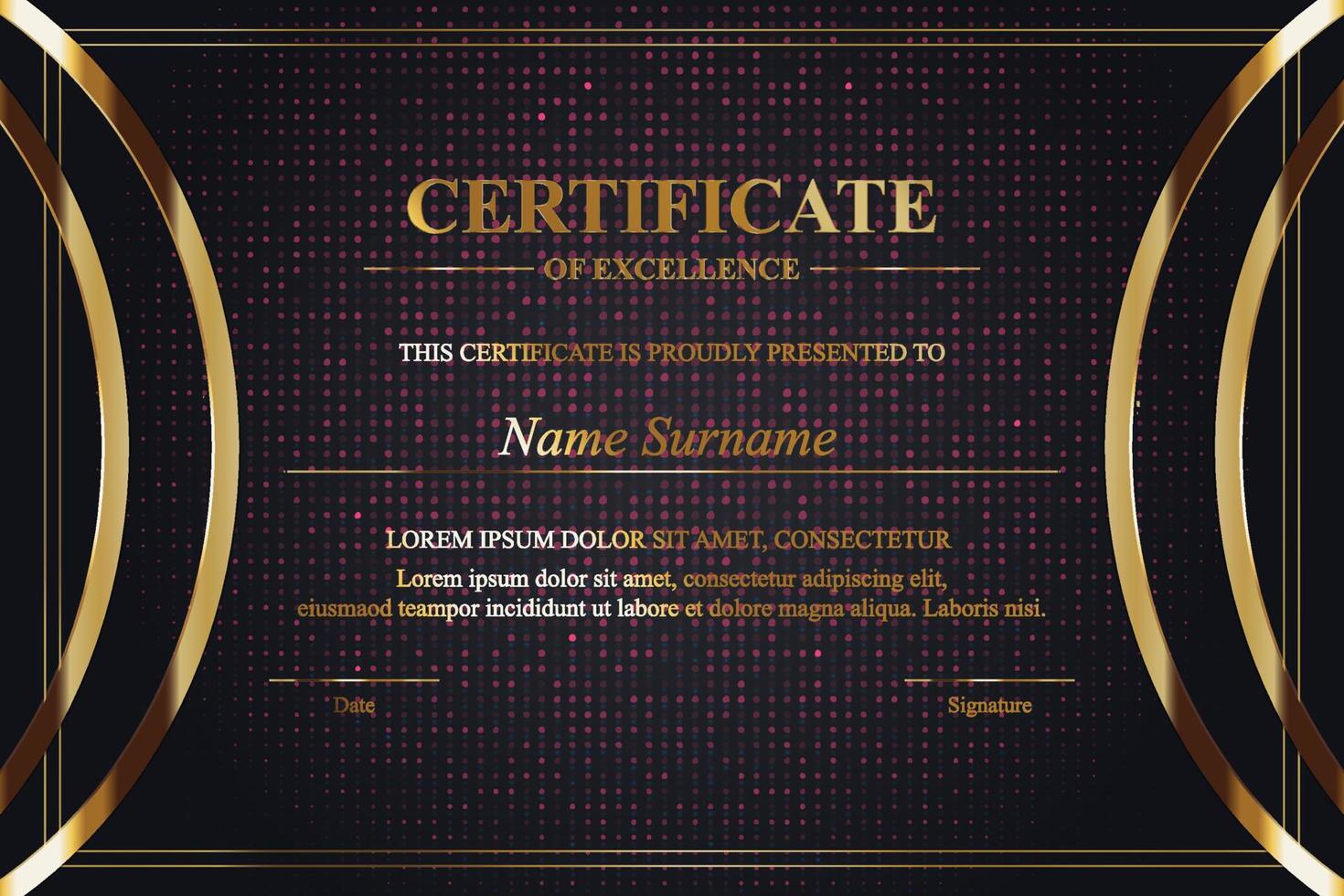 Creative Certificate of Appreciation Award Template vector