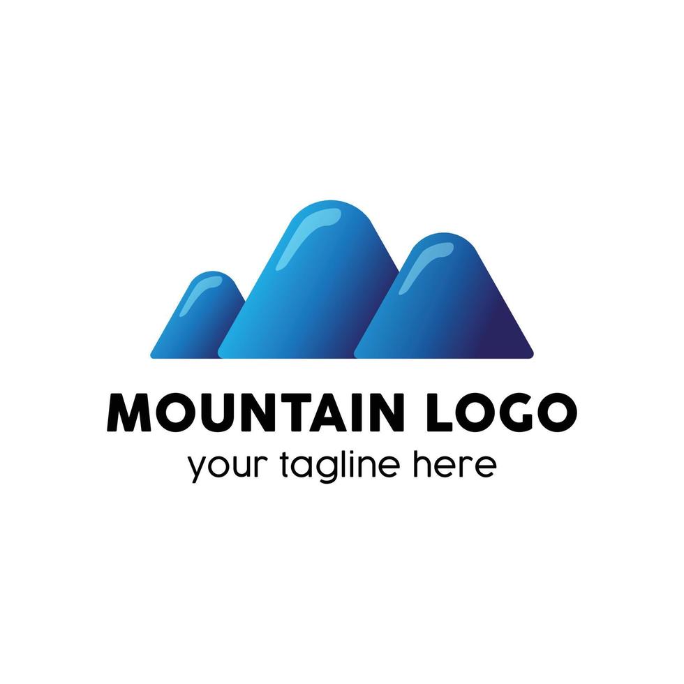 concepto de diseño moderno de logotipo de montaña vector