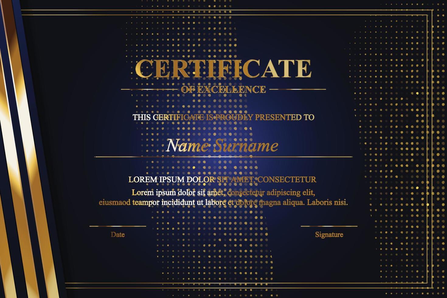 Creative Certificate of Appreciation Award Template vector