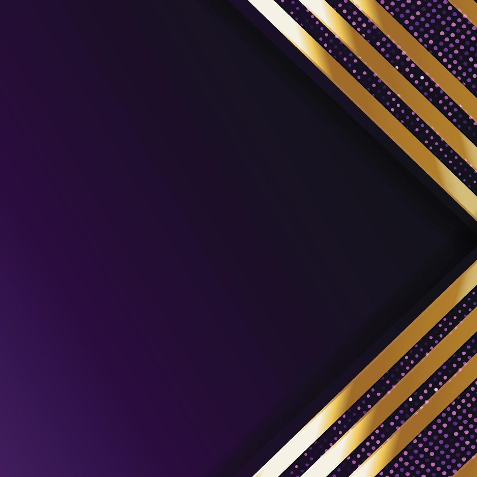 Vector color abstract geometric banner with gold shapes.