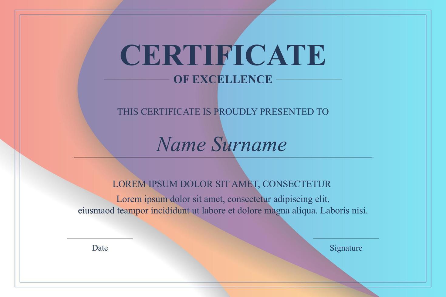 Creative Certificate of Appreciation Award Template vector