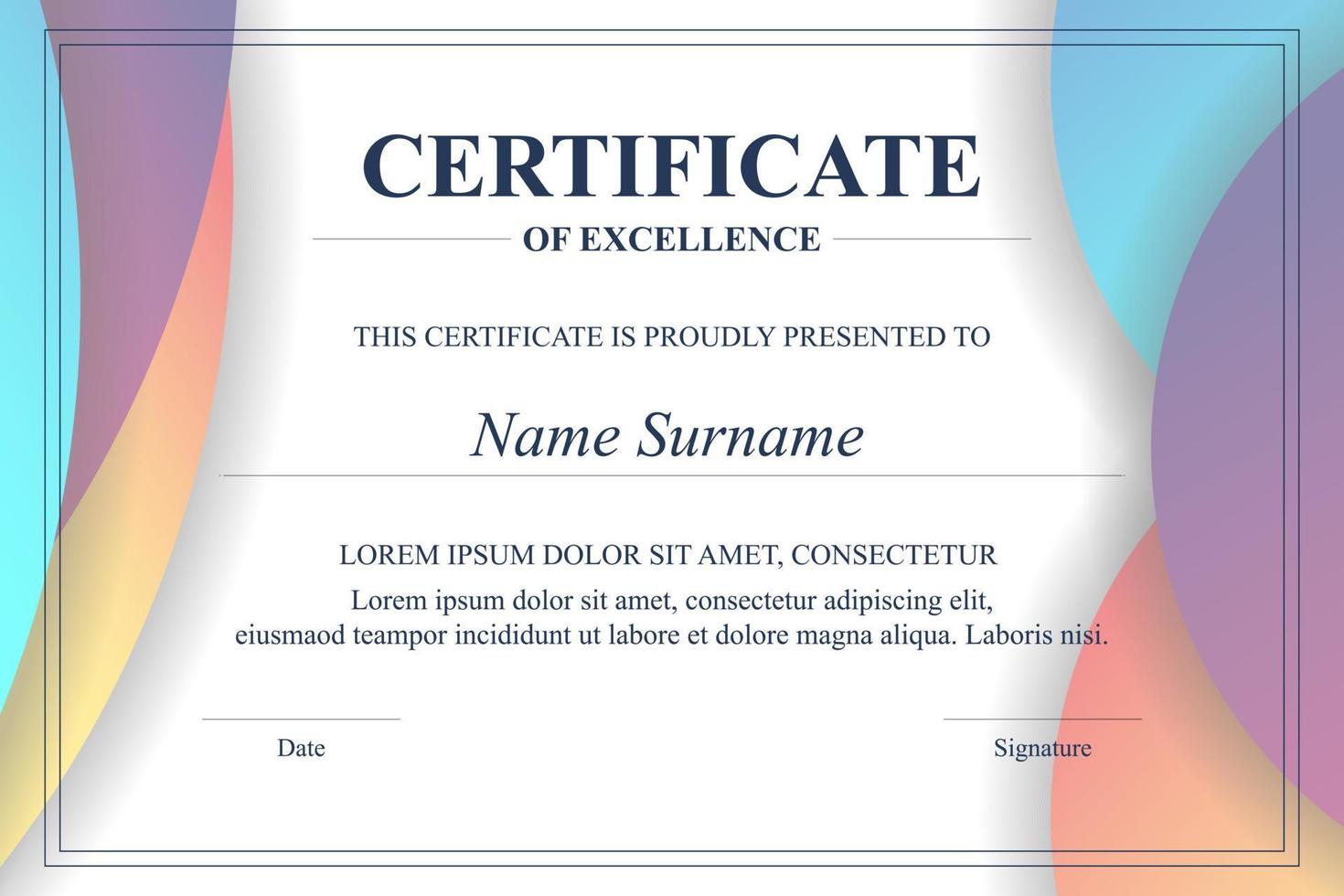 Creative Certificate of Appreciation Award Template vector