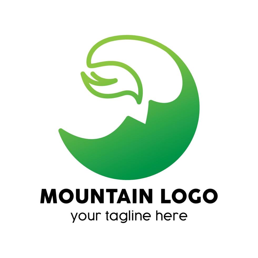 concepto de diseño moderno de logotipo de montaña vector