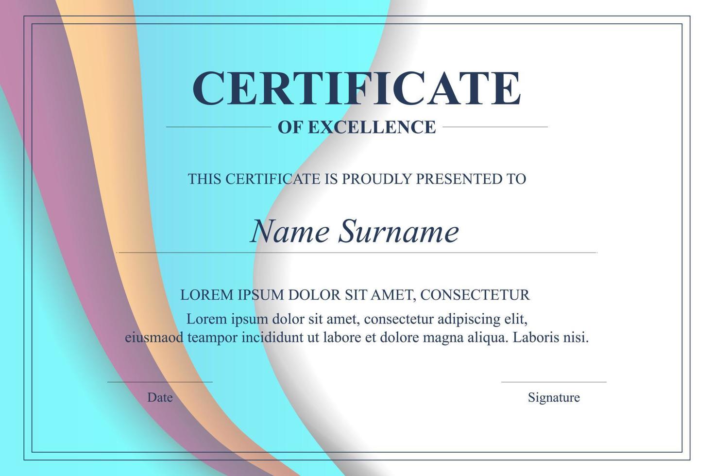 Creative Certificate of Appreciation Award Template vector