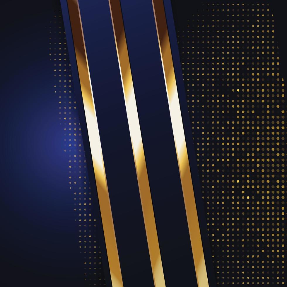 Vector color abstract geometric banner with gold shapes.