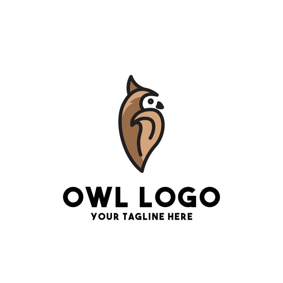 owl logo modern concept design vector