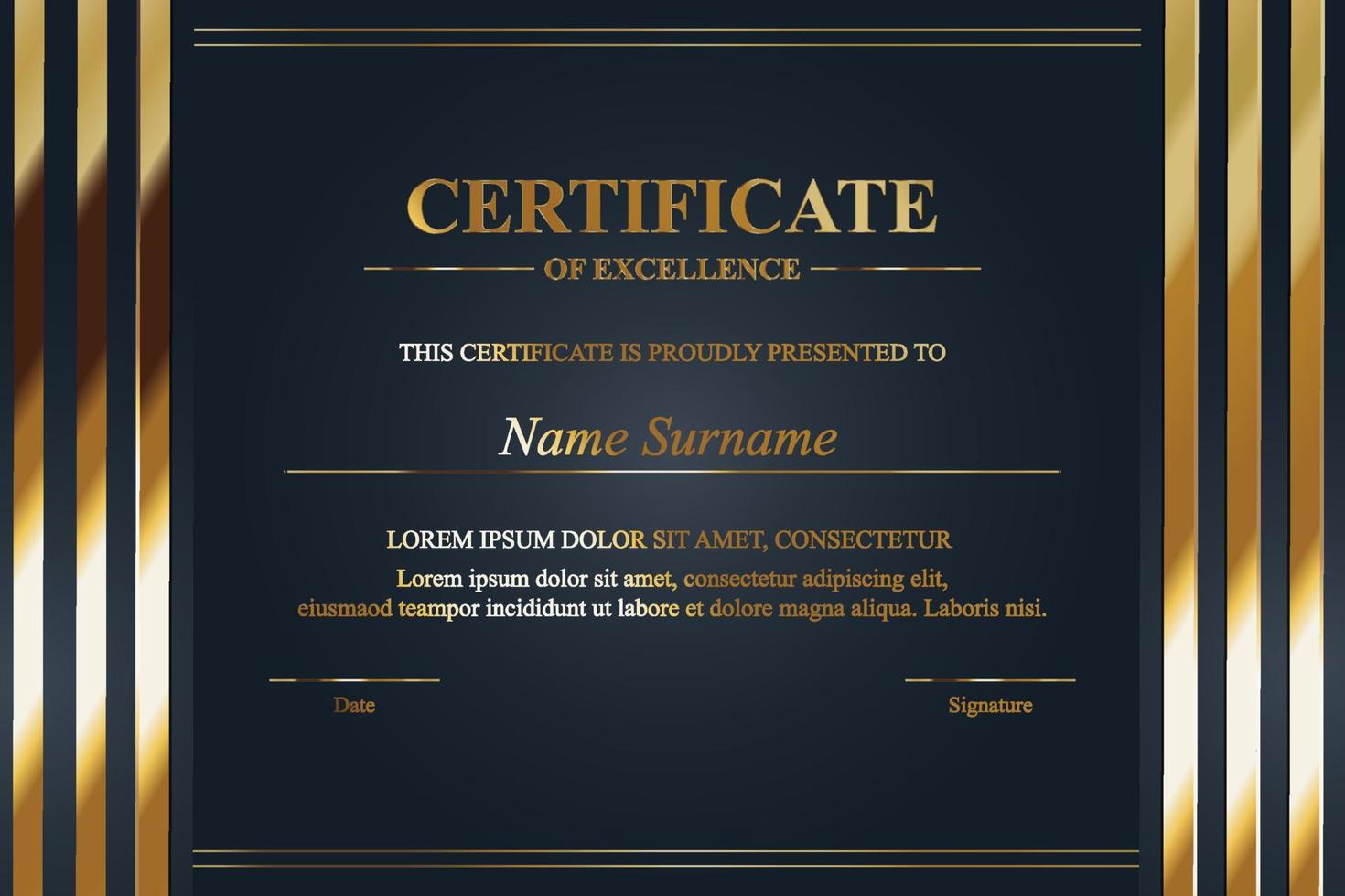Creative Certificate of Appreciation Award Template vector