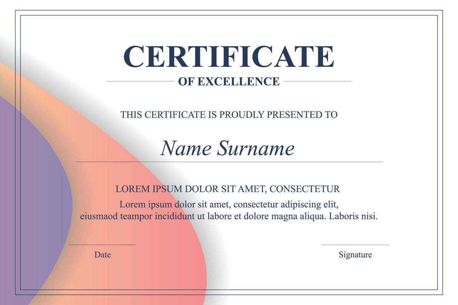 Creative Certificate of Appreciation Award Template vector