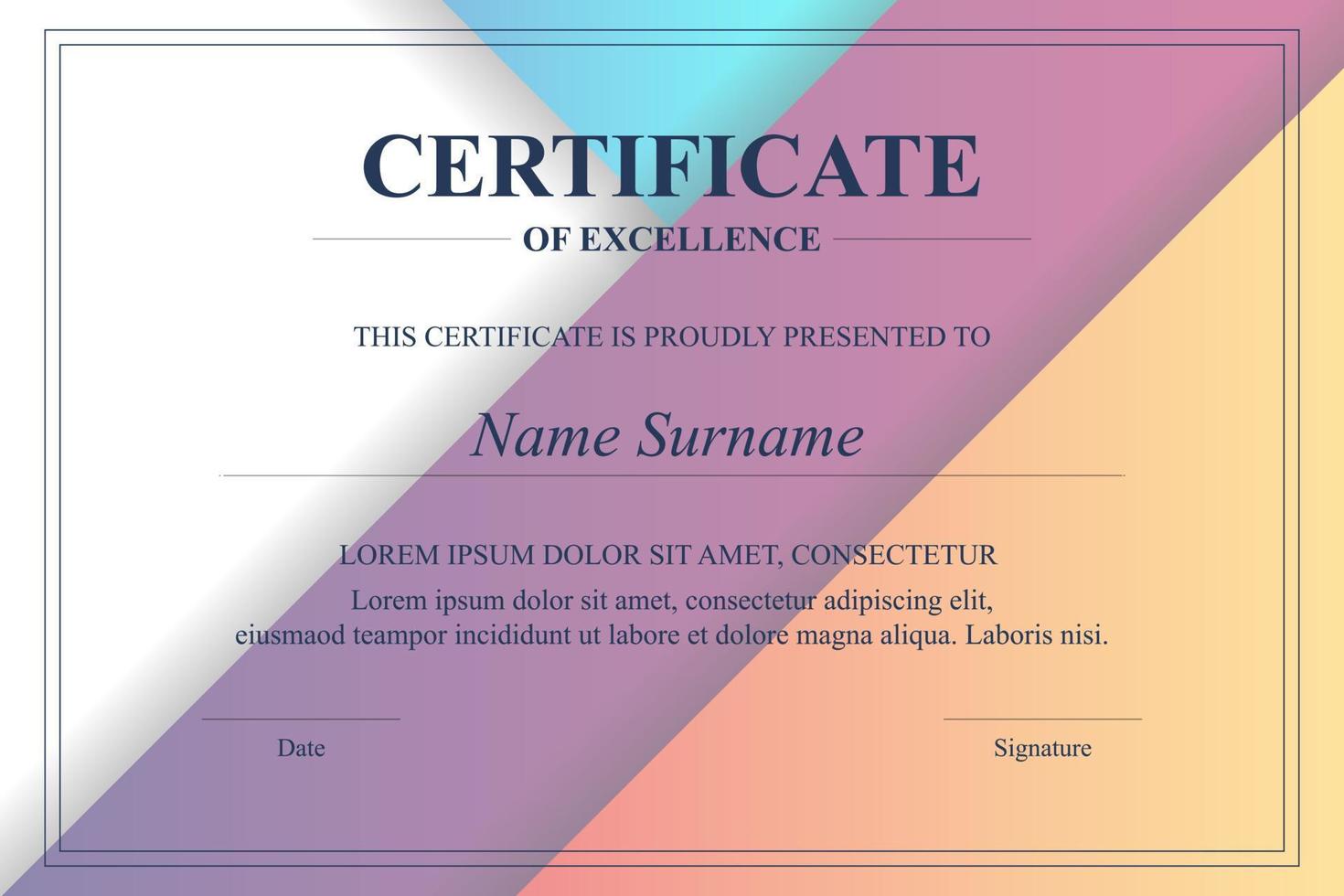 Creative Certificate of Appreciation Award Template vector
