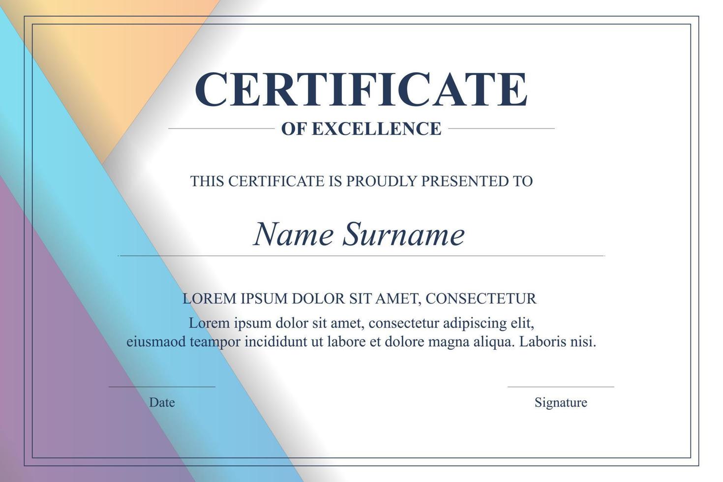 Creative Certificate of Appreciation Award Template vector