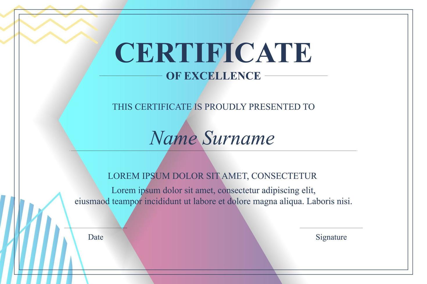Creative Certificate of Appreciation Award Template vector