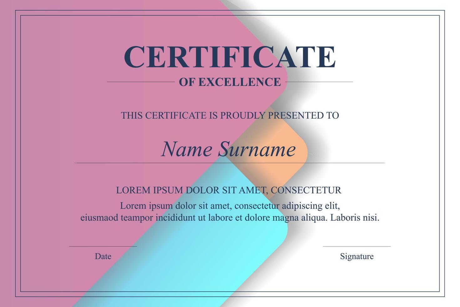 Creative Certificate of Appreciation Award Template vector