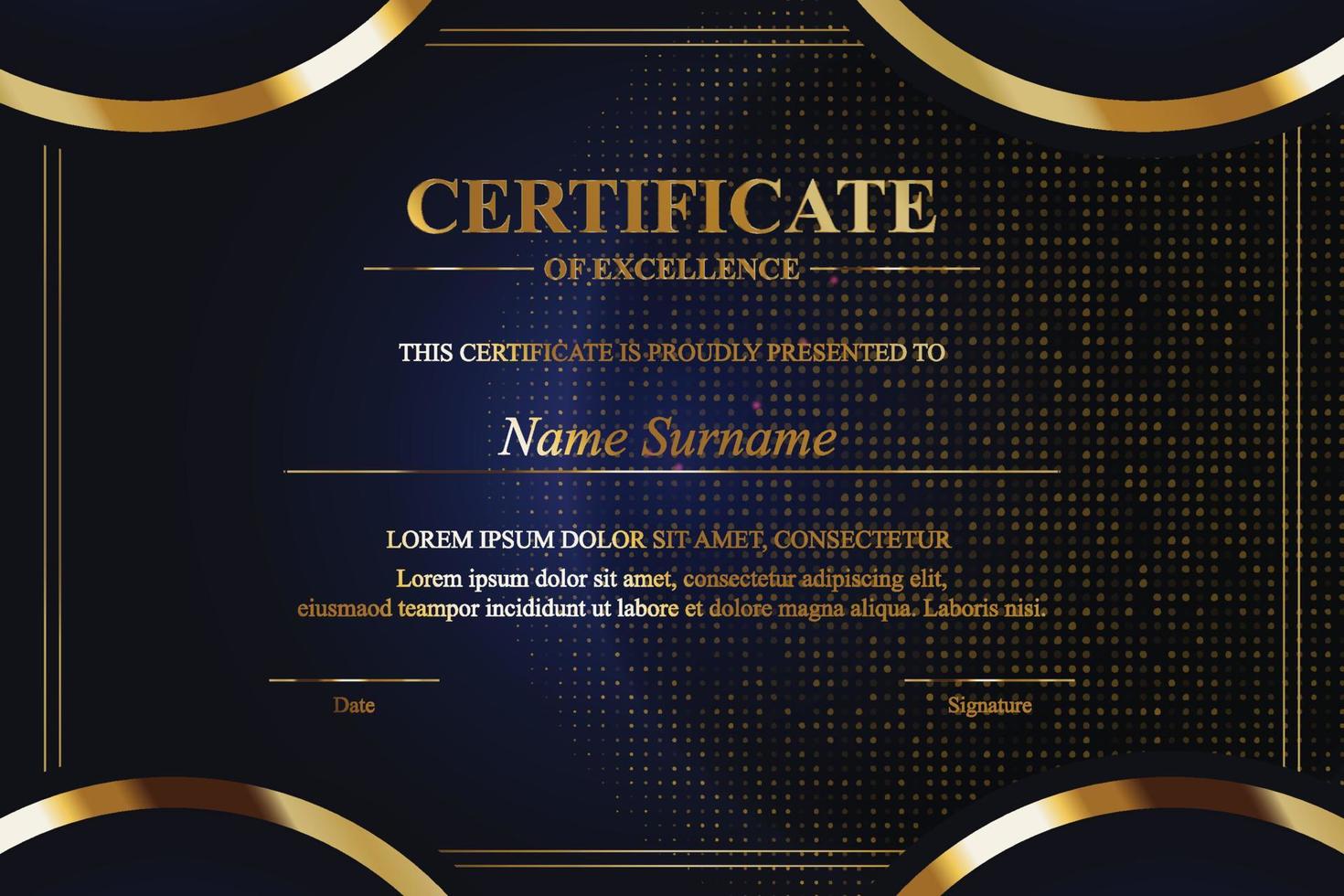 Creative Certificate of Appreciation Award Template vector