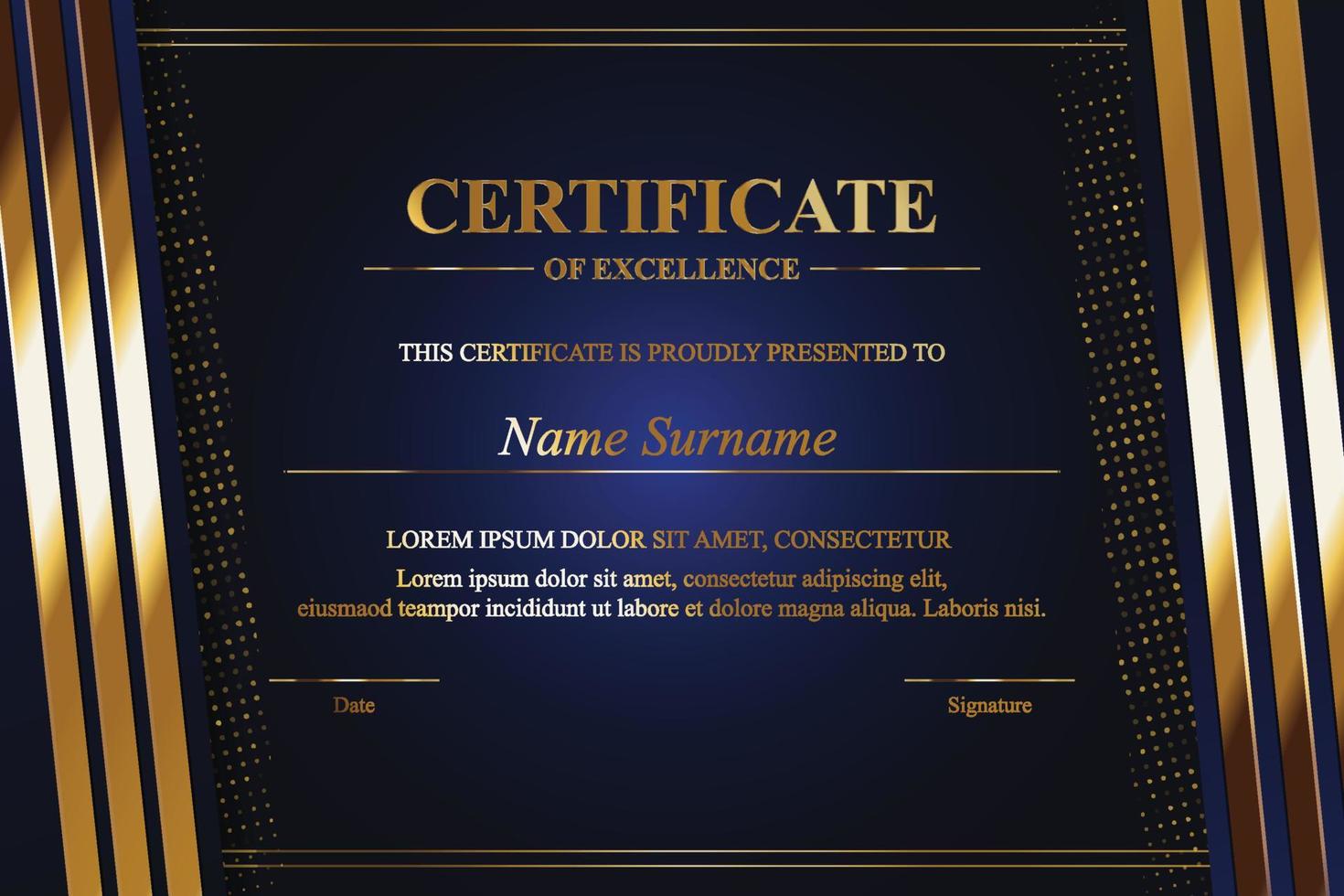 Creative Certificate of Appreciation Award Template vector