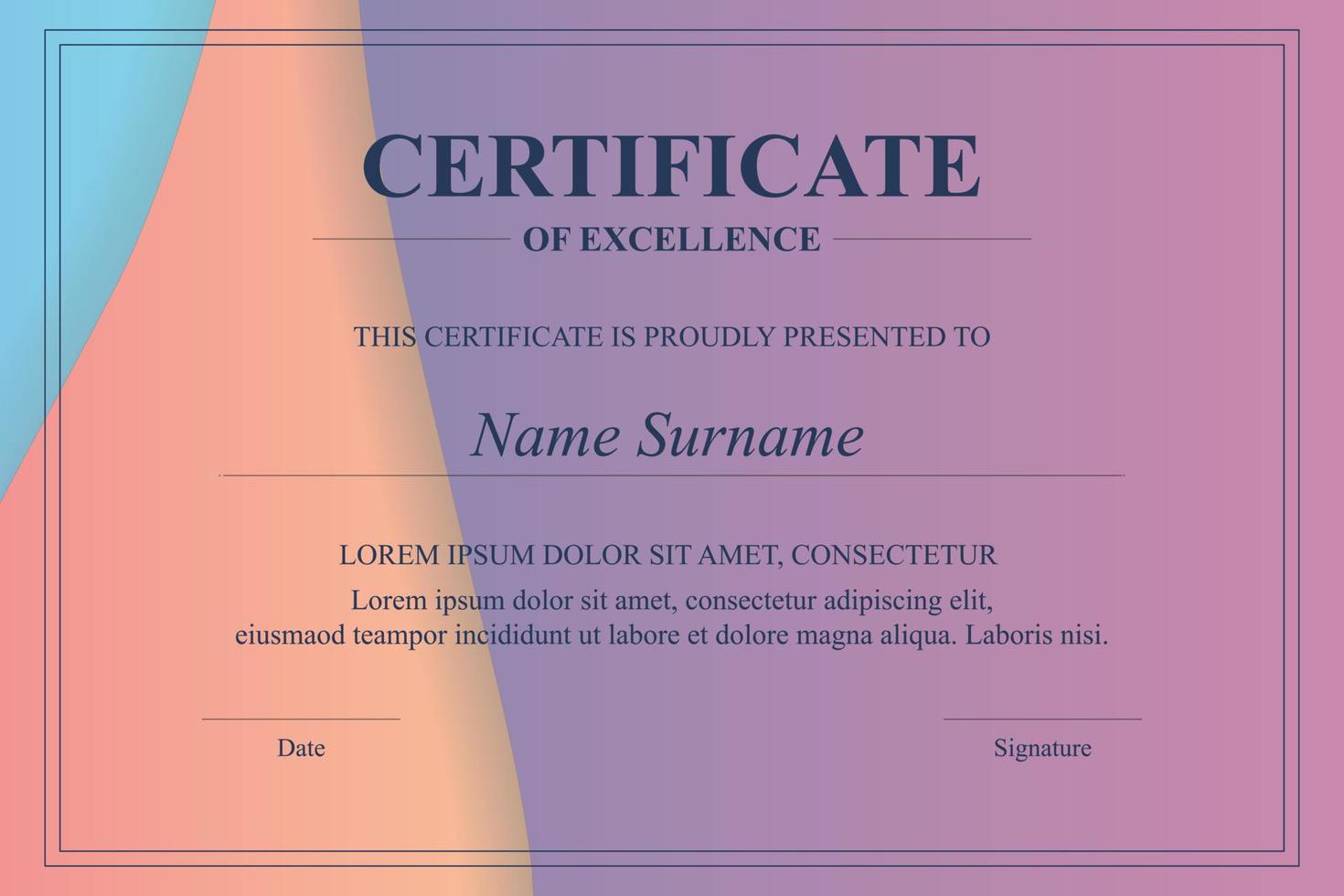 Creative Certificate of Appreciation Award Template vector