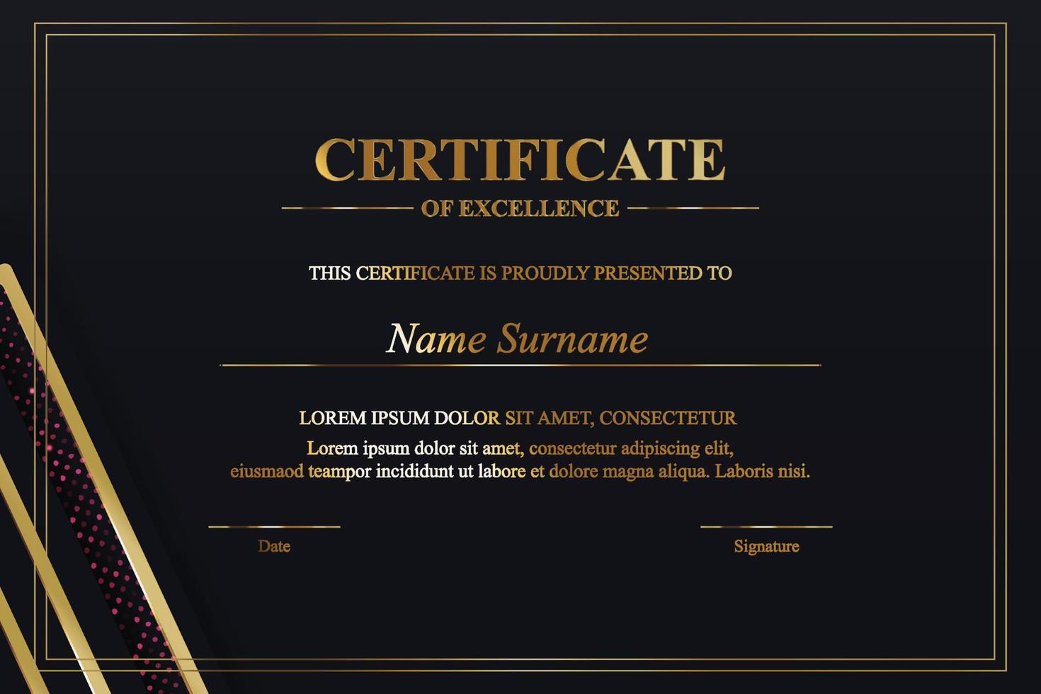 Creative Certificate of Appreciation Award Template vector