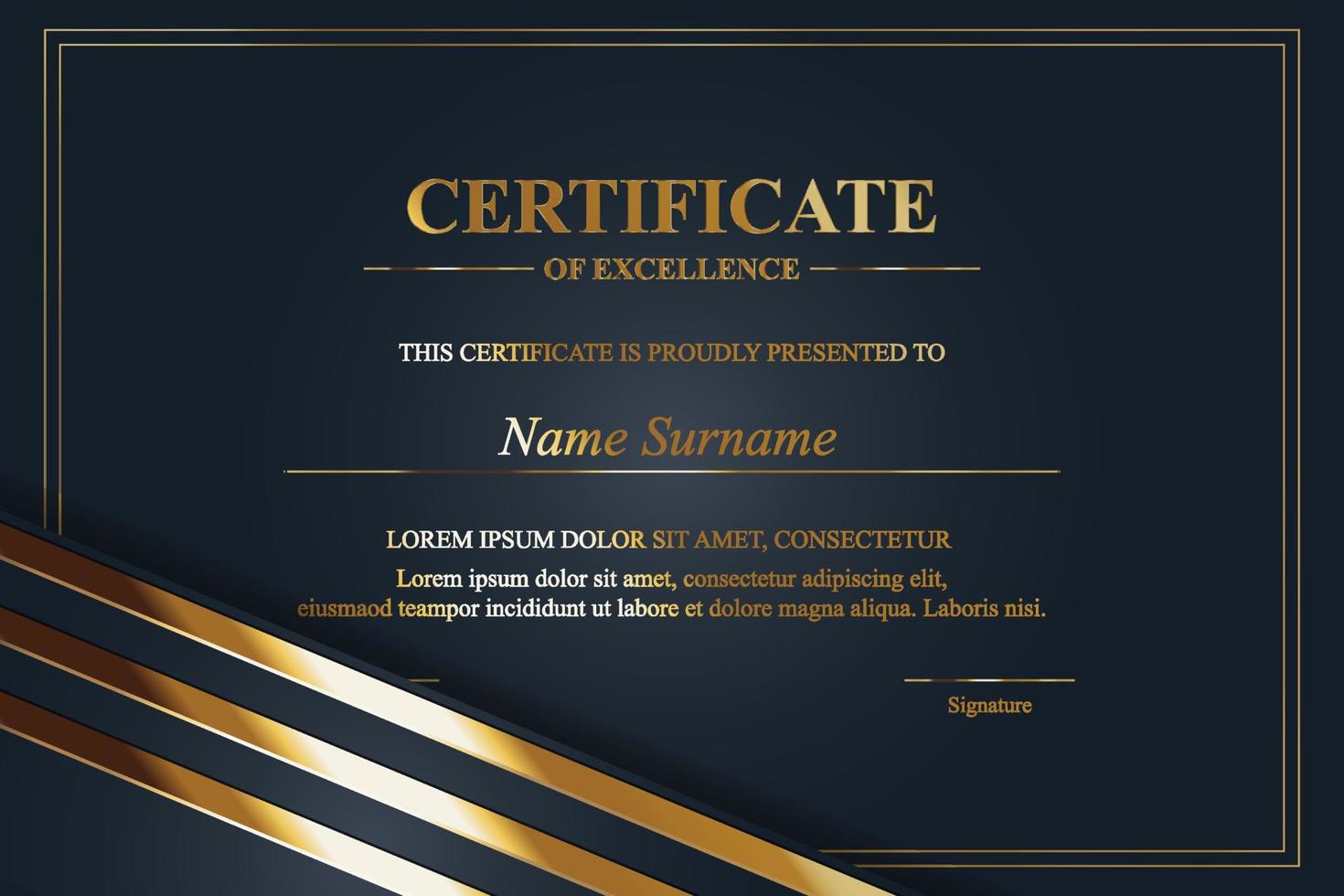 Creative Certificate of Appreciation Award Template vector