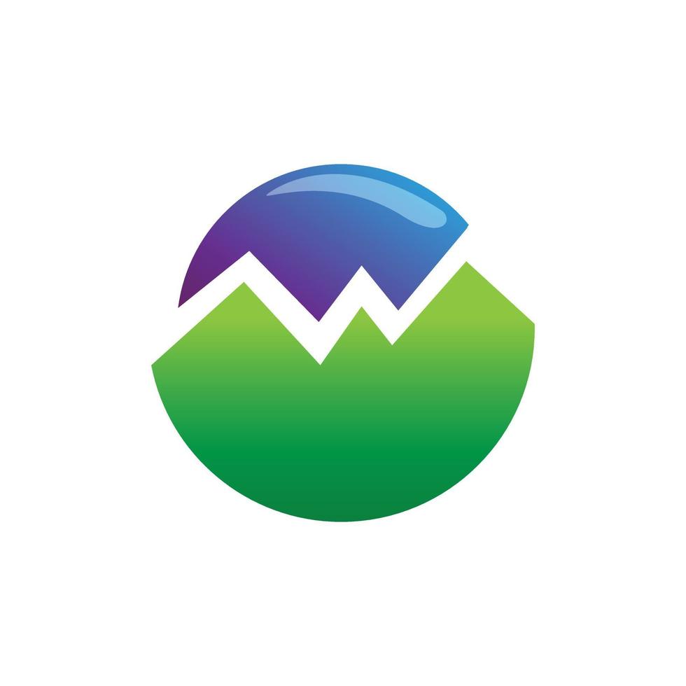 mountain logo modern design concept vector