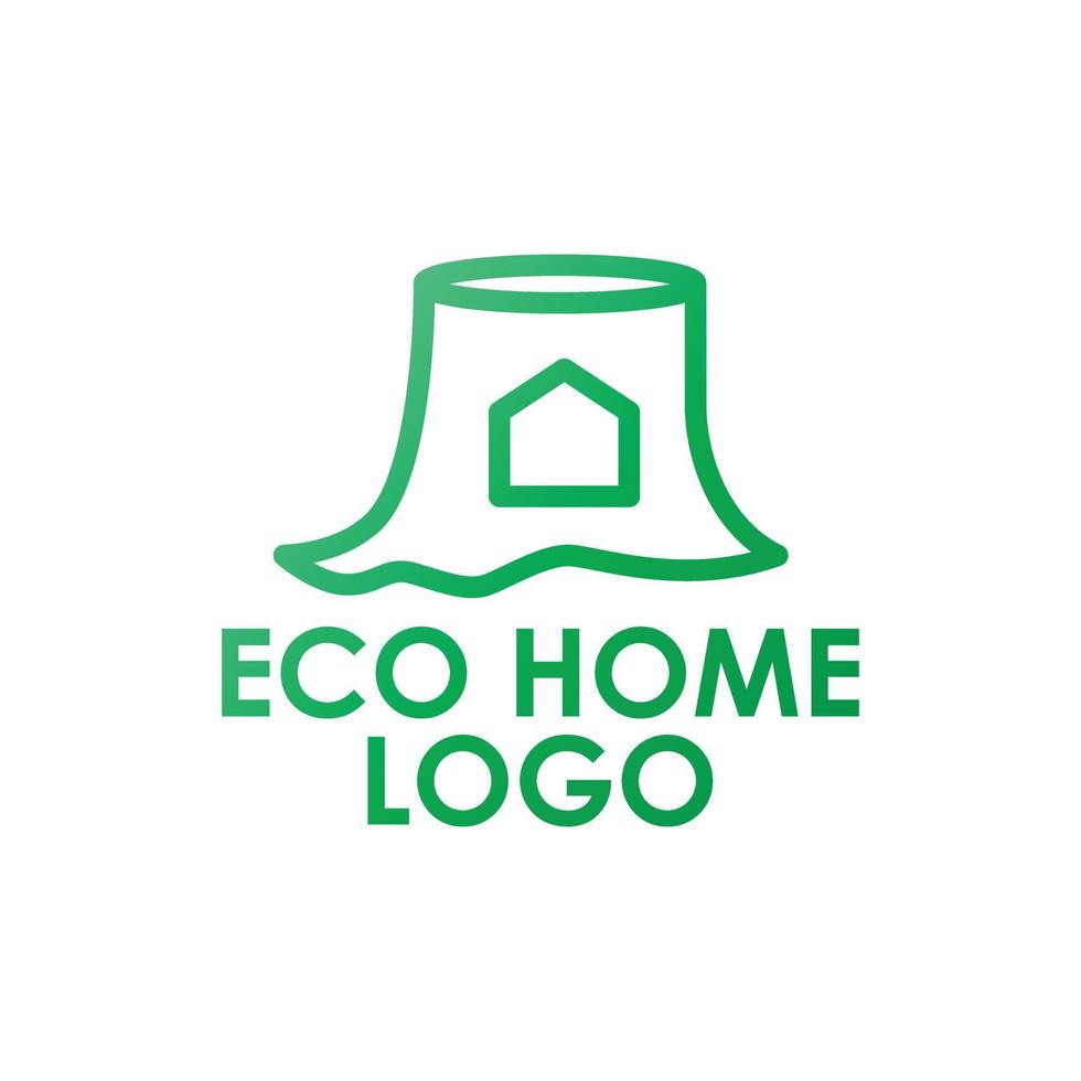 diseño de concepto moderno de logotipo de casa ecológica vector