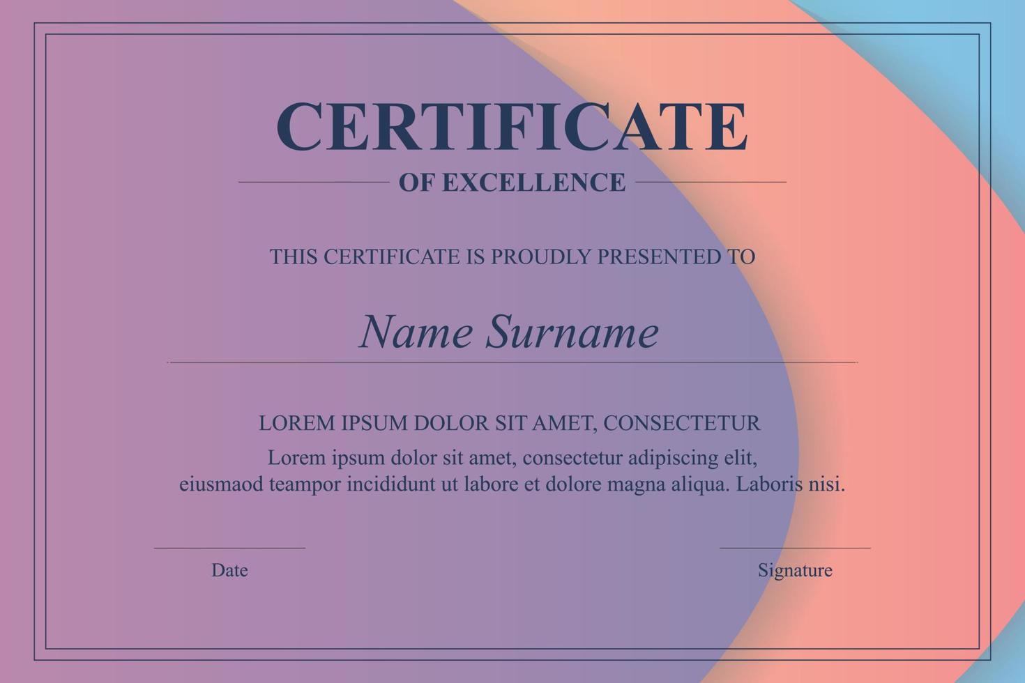 Creative Certificate of Appreciation Award Template vector