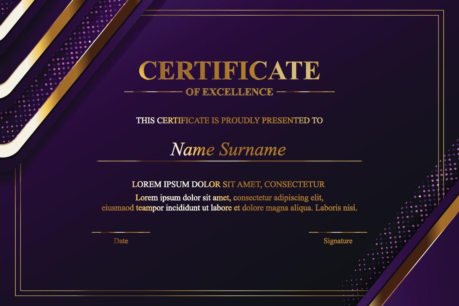 Creative Certificate of Appreciation Award Template vector