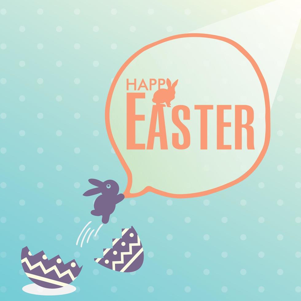 happy easter day vector rabbit awesome design concept